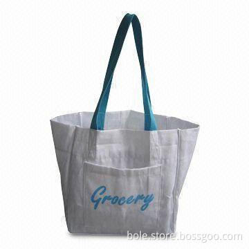 OEM/ODM Promotional Canvas Tote Bag with Cotton Webbing Handle and Waterproof Lining